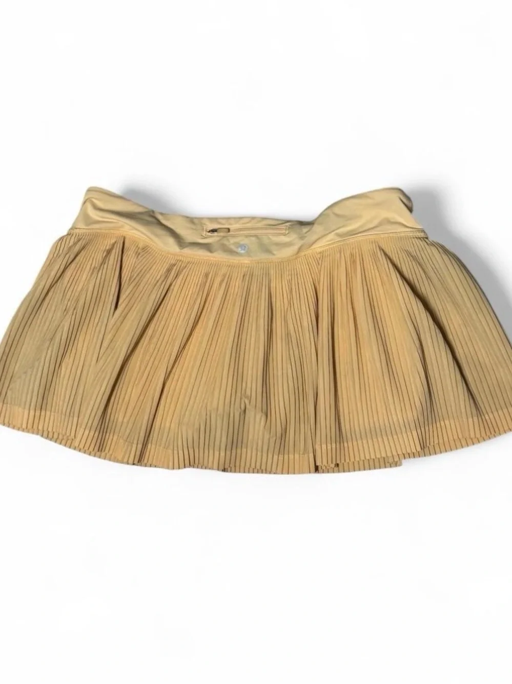Lululemon Varsity High-Rise Pleated Tennis Skirt — Tan — Size 14